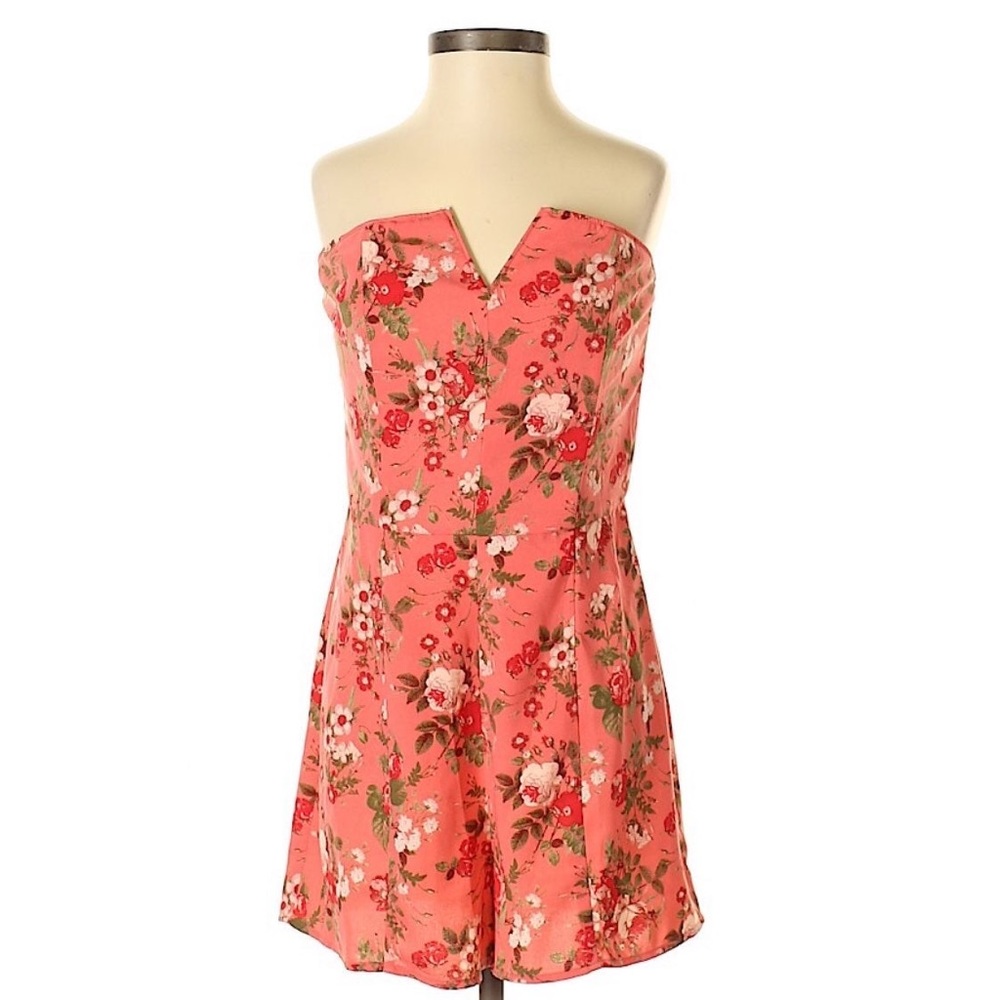 Pink, floral Leith romper